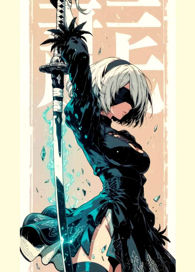 2B with Sword