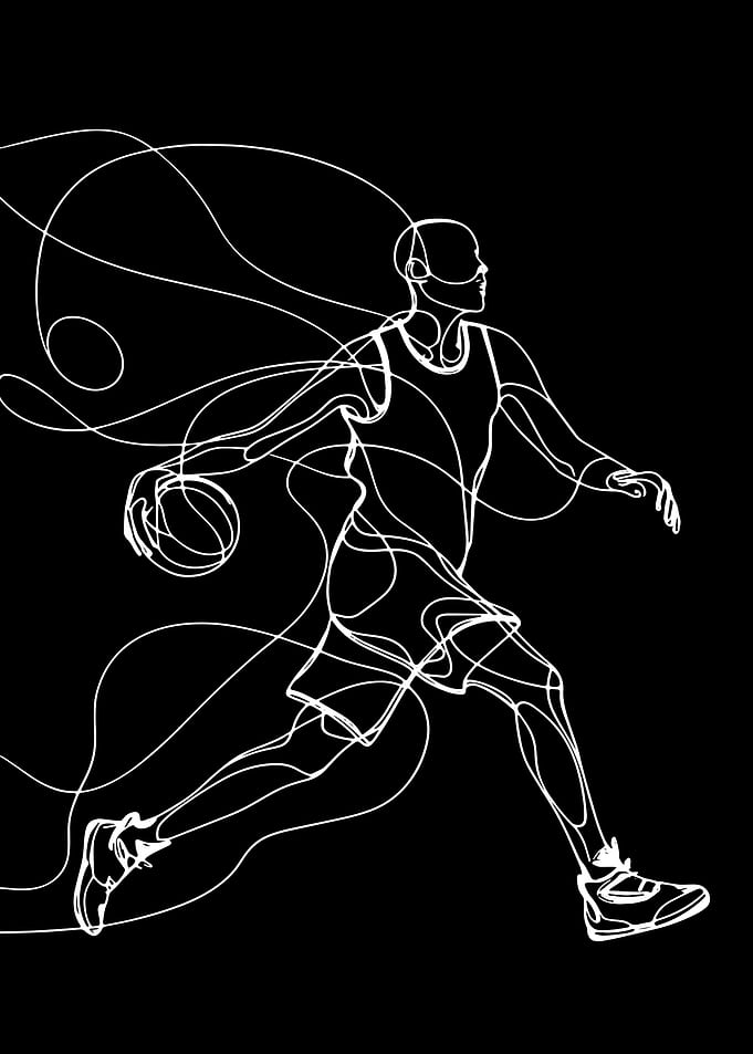 Basketball Player Dribbling