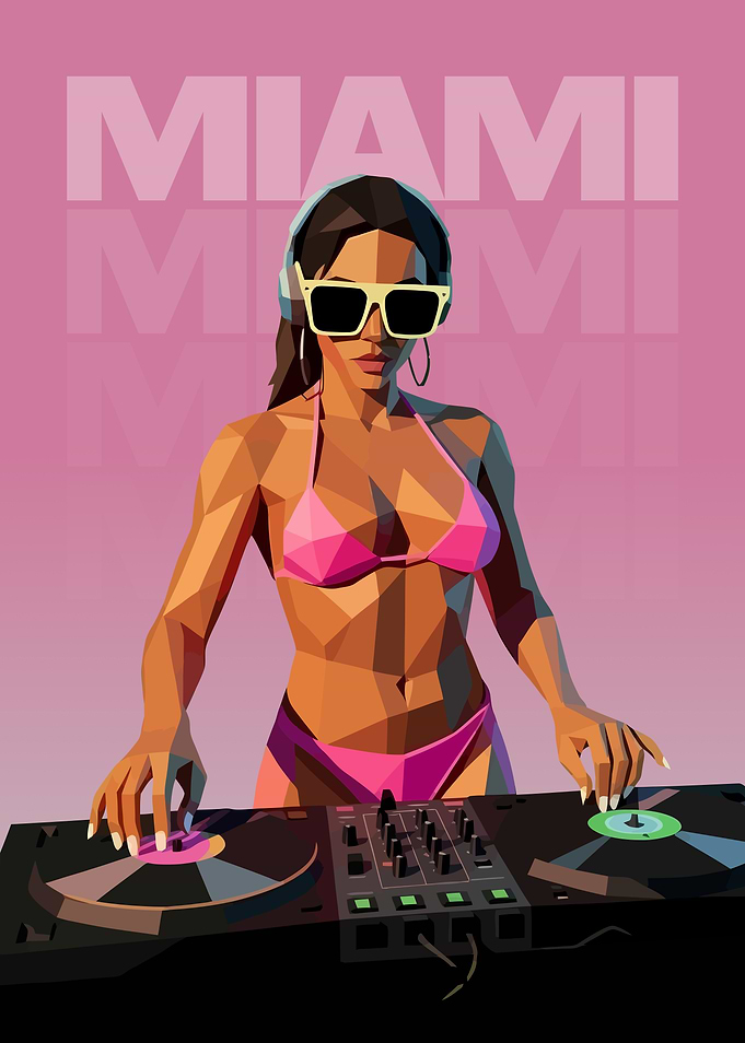 Miami DJ in Bikini