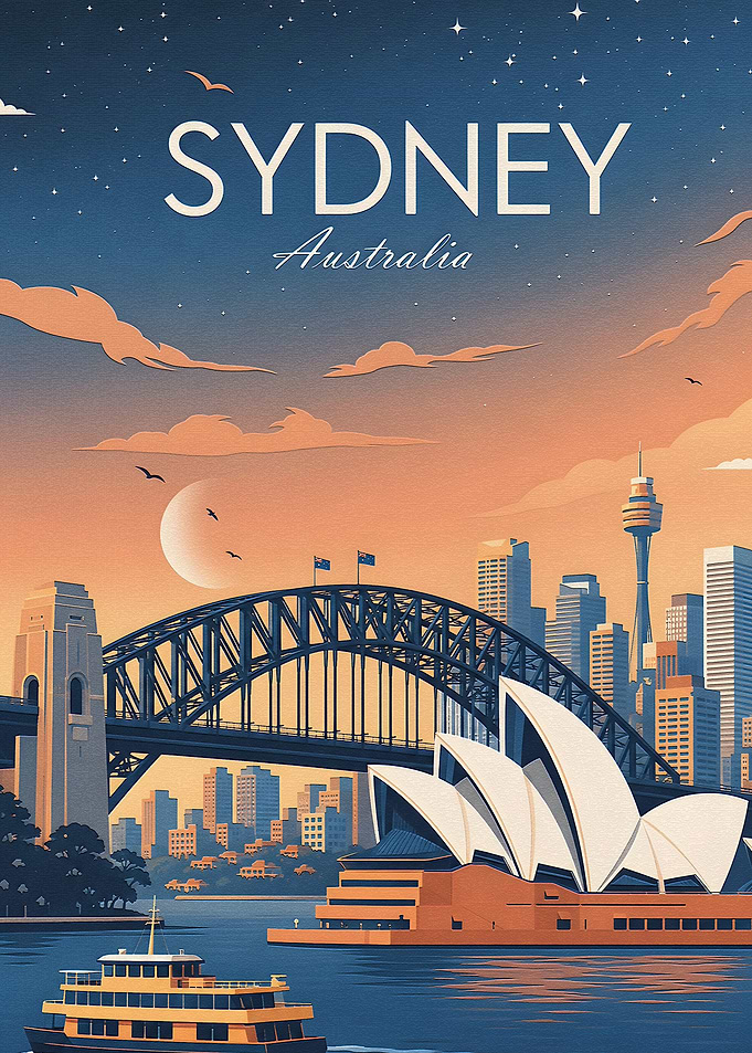 Sydney Opera House and Harbour Bridge