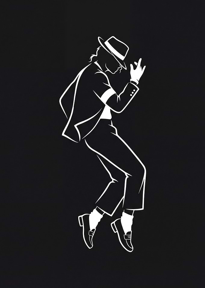 Michael Jackson Moonwalk Silhouette