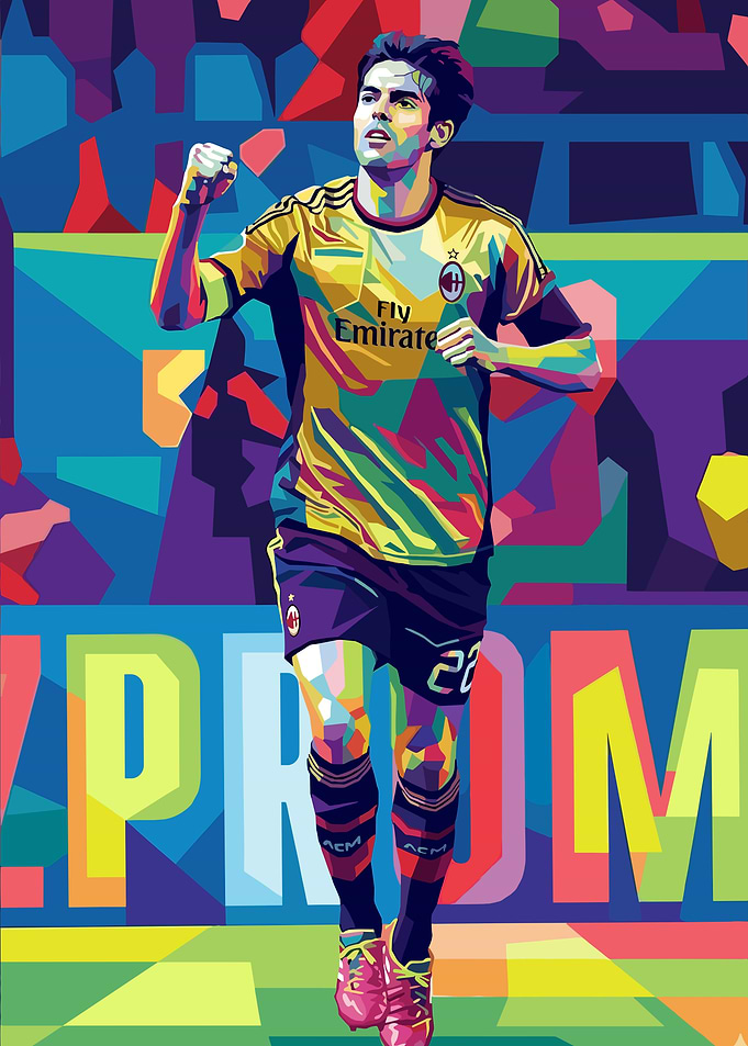 Kaka Pop Art Soccer Player