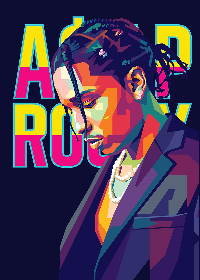 A$AP Rocky Pop Art Portrait