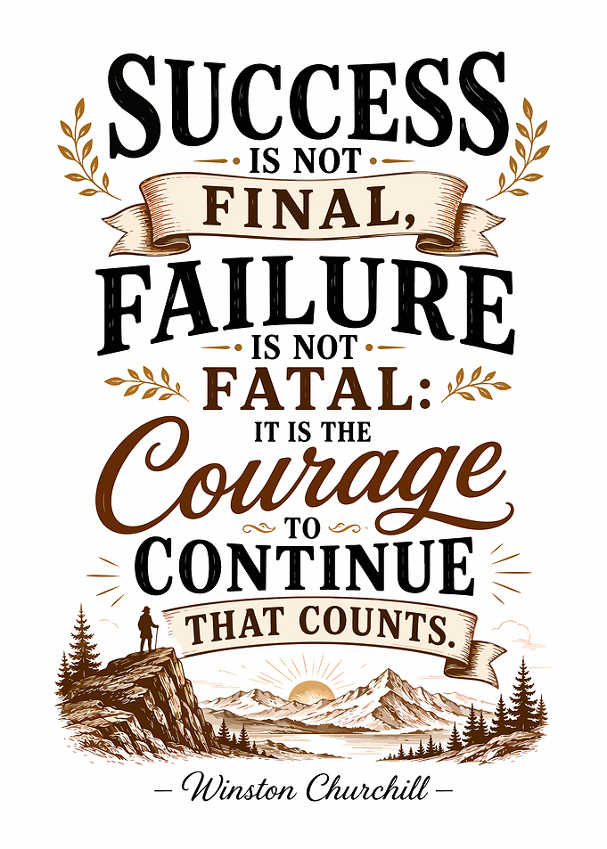 Winston Churchill Quote on Success and Failure