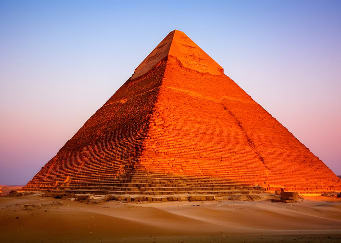 Red Pyramid at Sunset