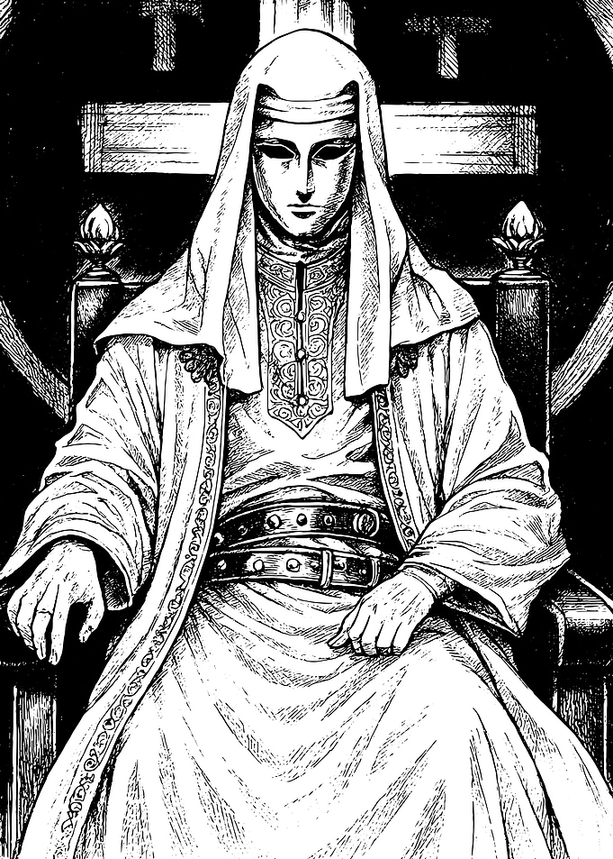Mysterious figure on a throne
