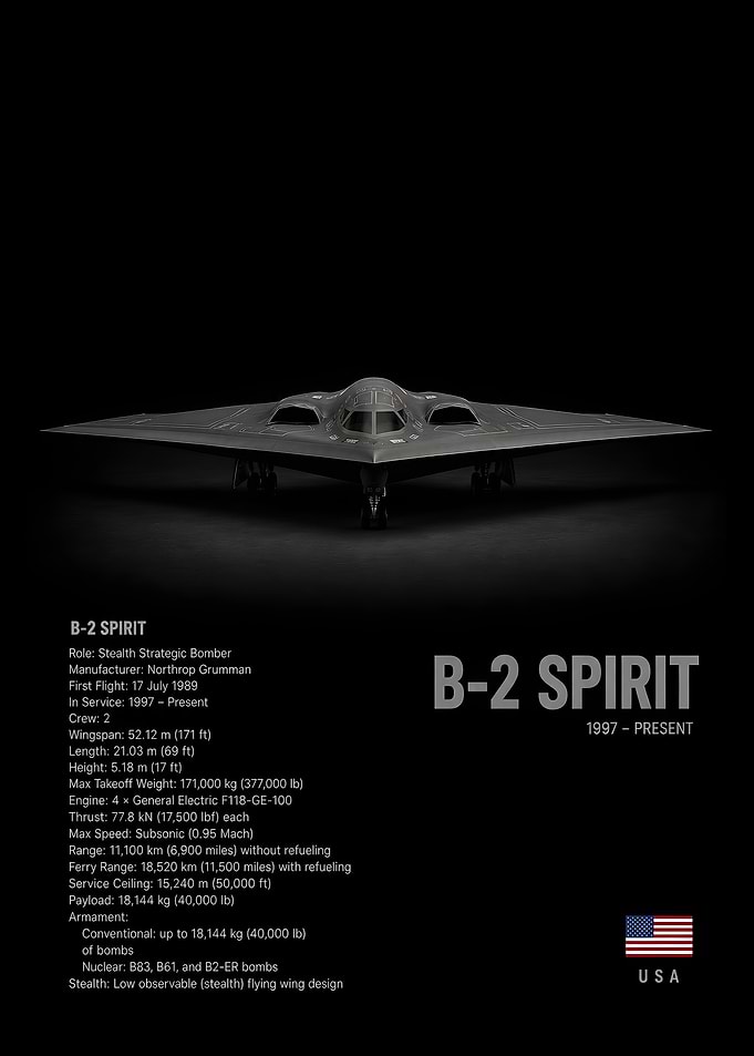 B-2 Spirit Stealth Bomber Poster