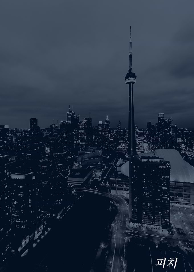 Nighttime Toronto Cityscape with CN Tower