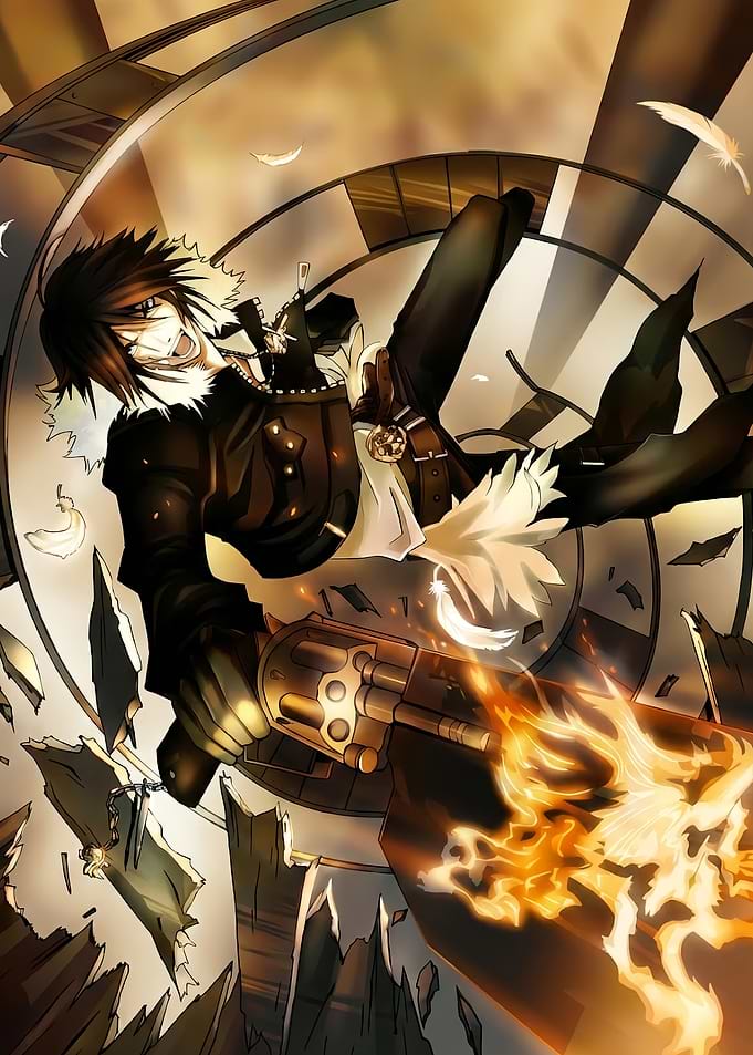 character with action