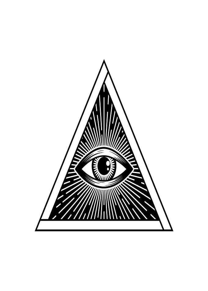 All-Seeing Eye Triangle Symbol