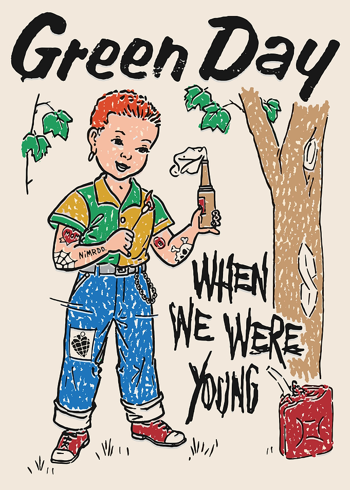 Green Day When We Were Young Illustration