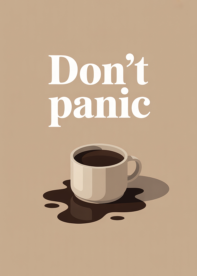 Don't Panic Coffee Spill