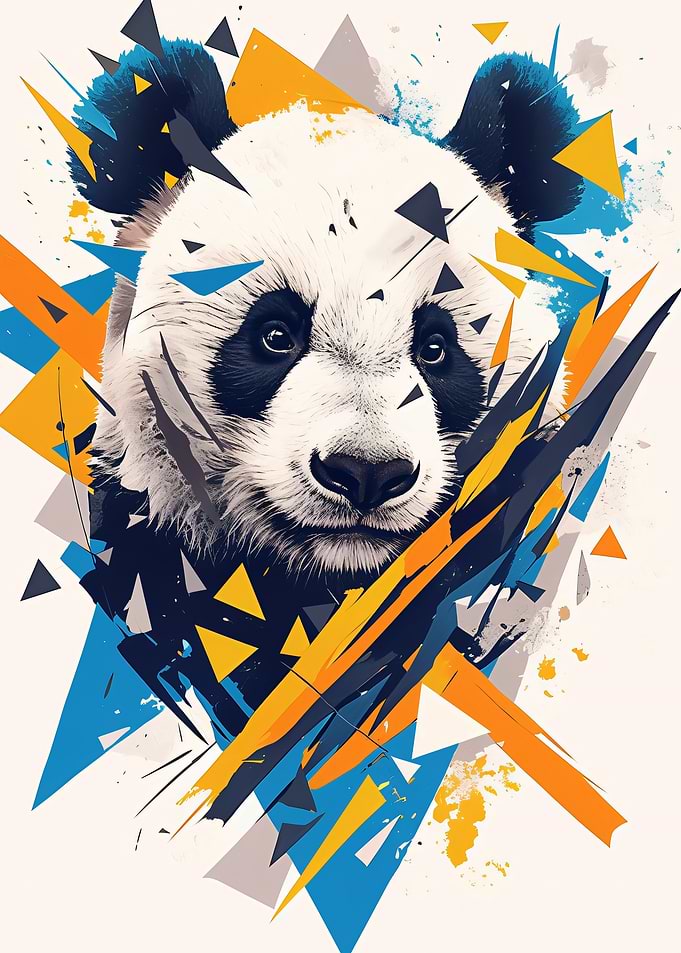 Abstract Panda Art