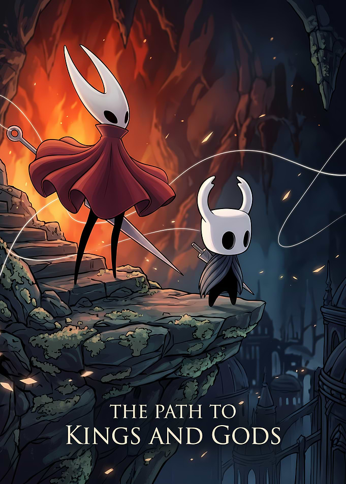 Hollow Knight Characters on Rocky Path