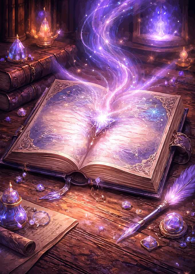 Magical Book Unleashing Energy