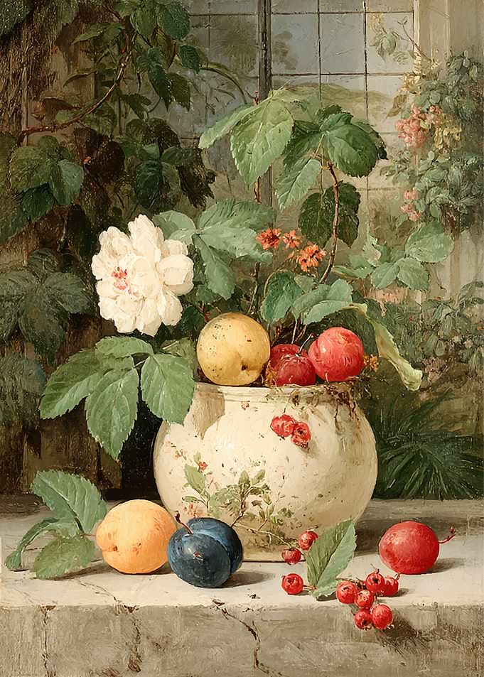 Still Life with Fruits and Flowers