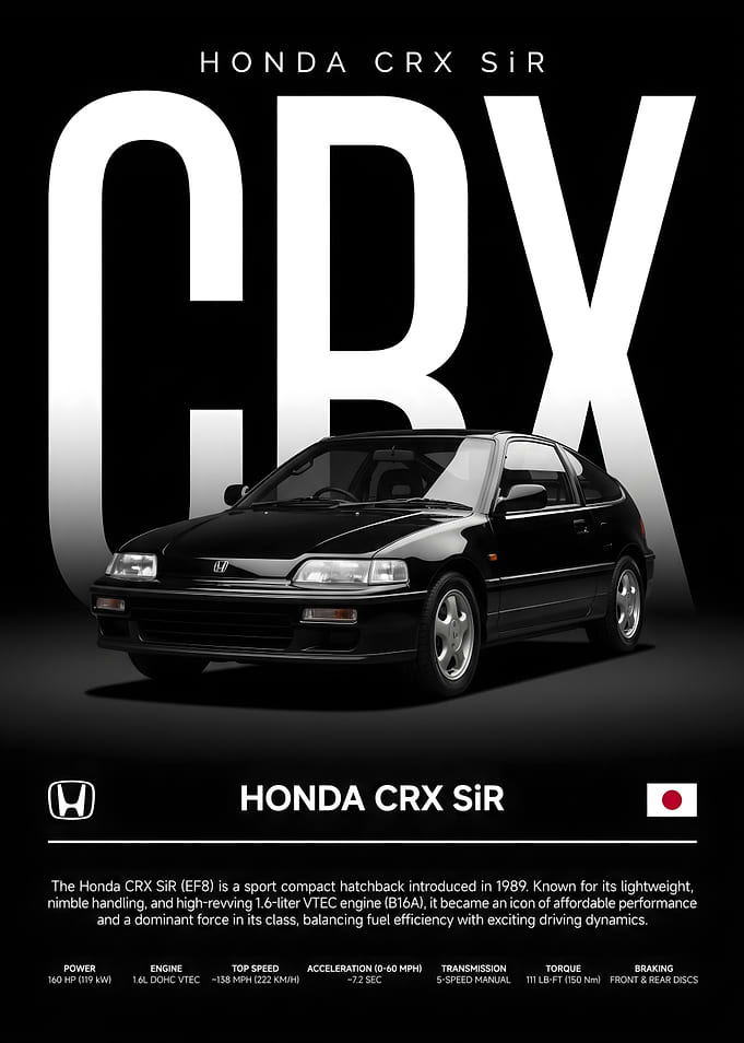 Honda CRX SiR Poster
