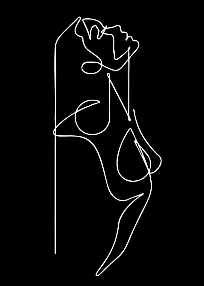 Minimalist Line Art of a Woman