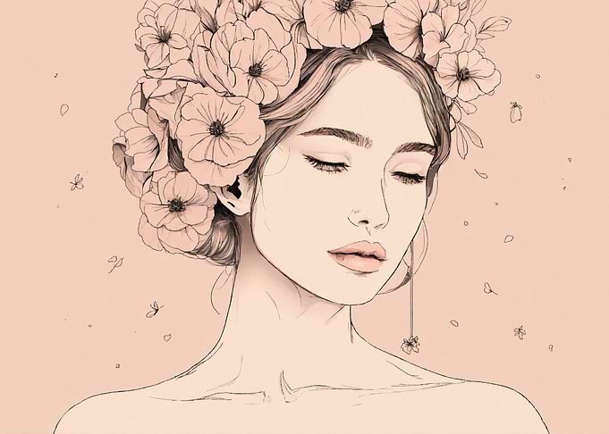 Woman with Flower Crown