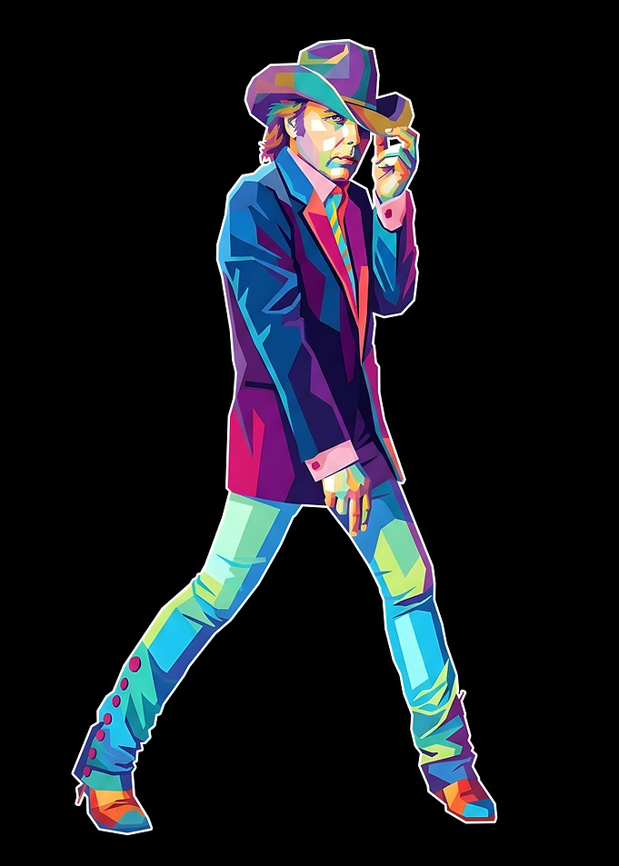 Dwight Yoakam Pop Art Cowboy Musician