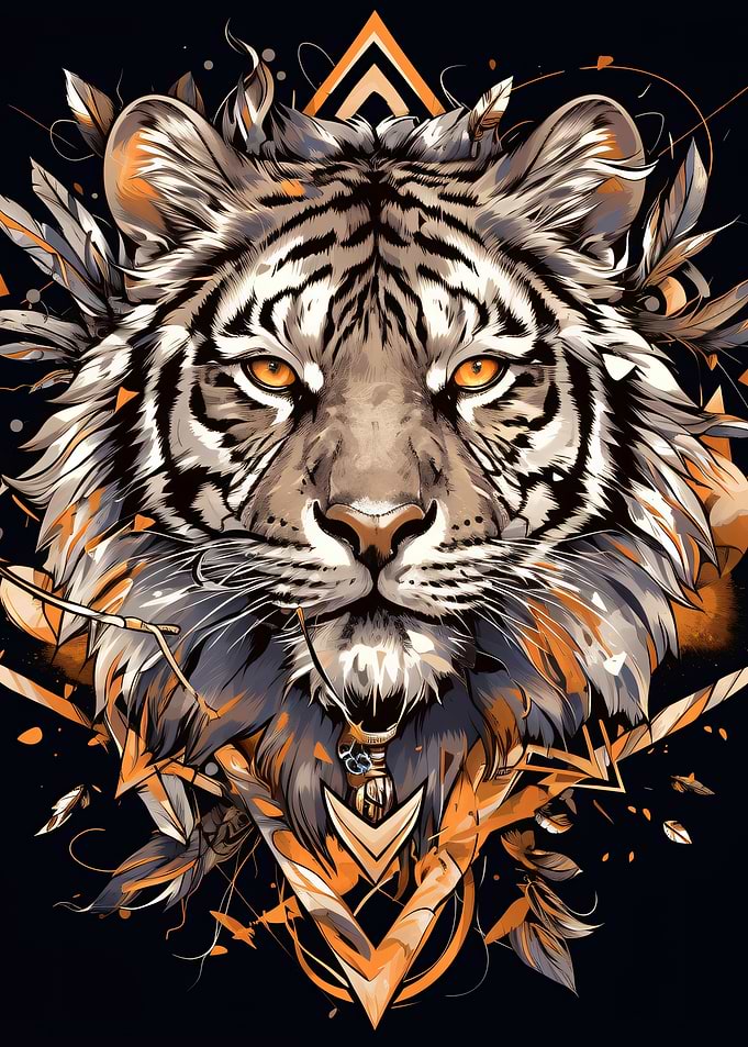Tribal Tiger Portrait