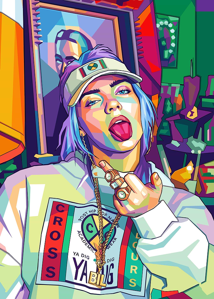Billie Eilish Pop Art Portrait