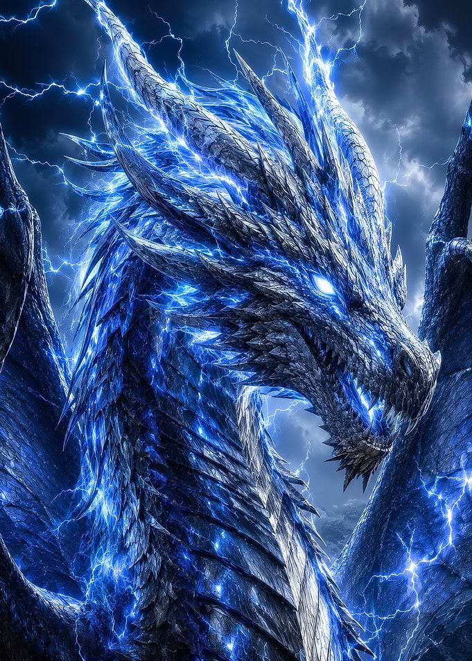 Electric Blue Dragon