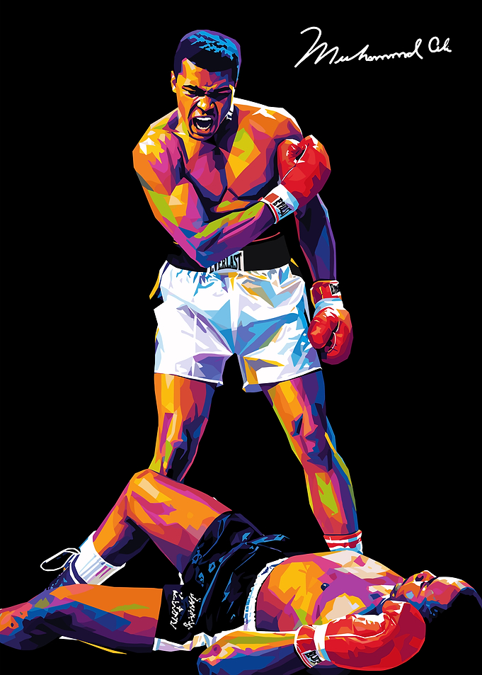 Muhammad Ali boxing victory pop art