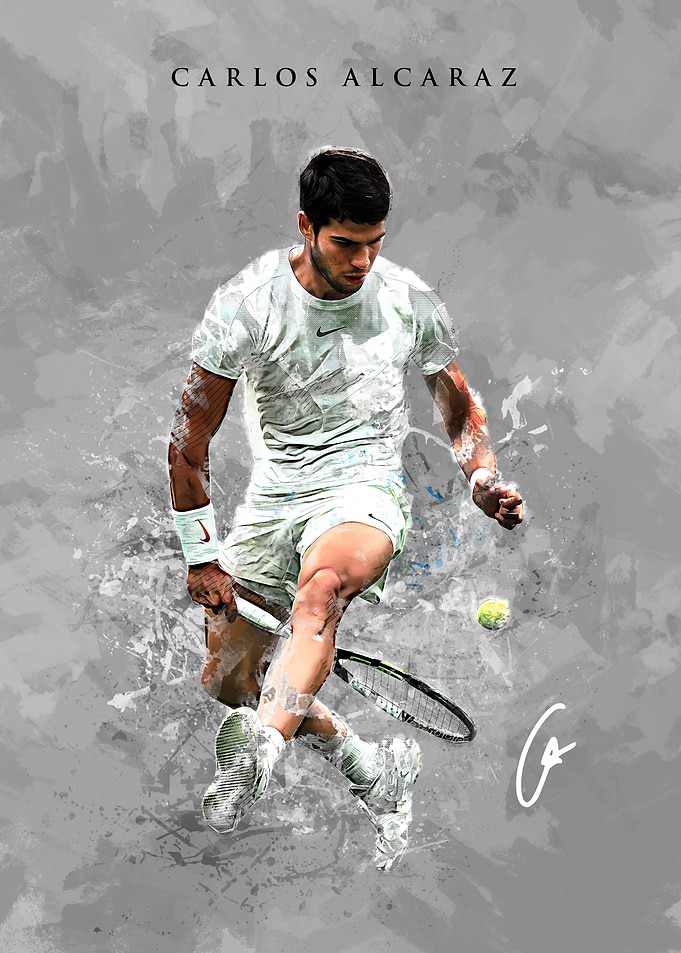 Carlos Alcaraz Tennis Action