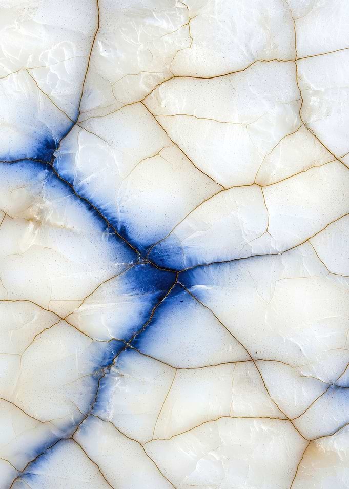 Abstract Blue and White Marble Texture