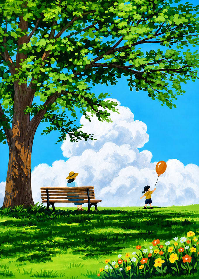 A Peaceful Day Under the Summer Sky
