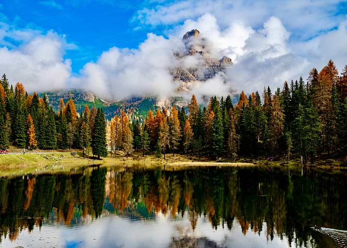 Autumn Mountain Lake Reflection