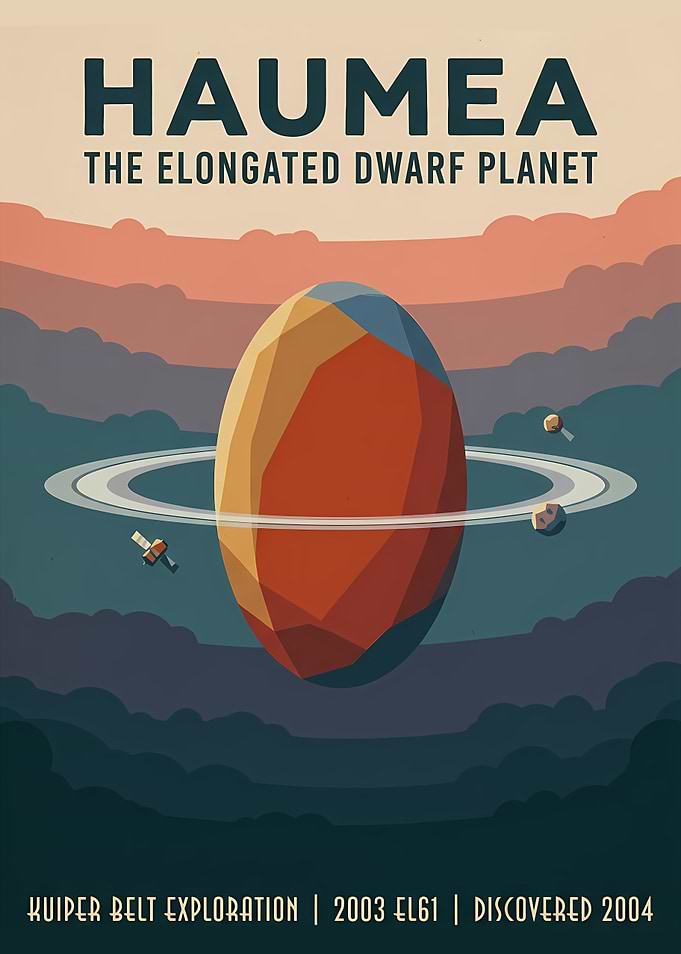 Haumea Dwarf Planet Poster