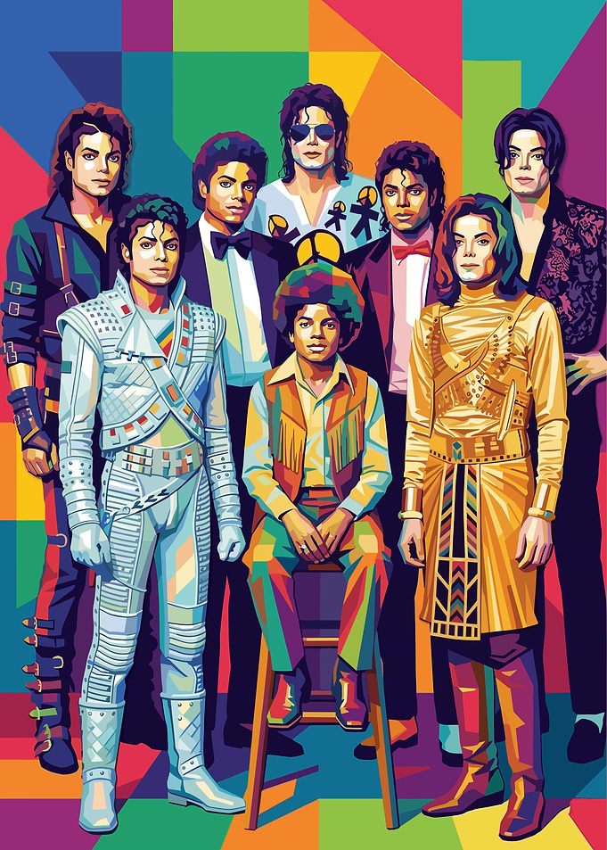 Michael Jackson Pop Art Collage
