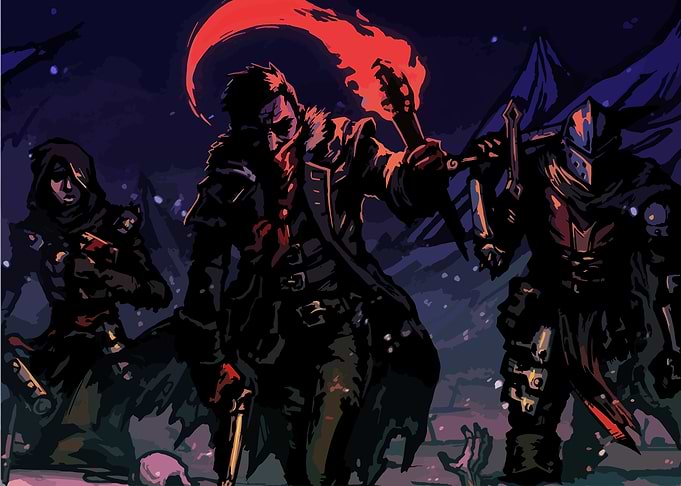 Darkest Dungeon Characters in a Dark Setting