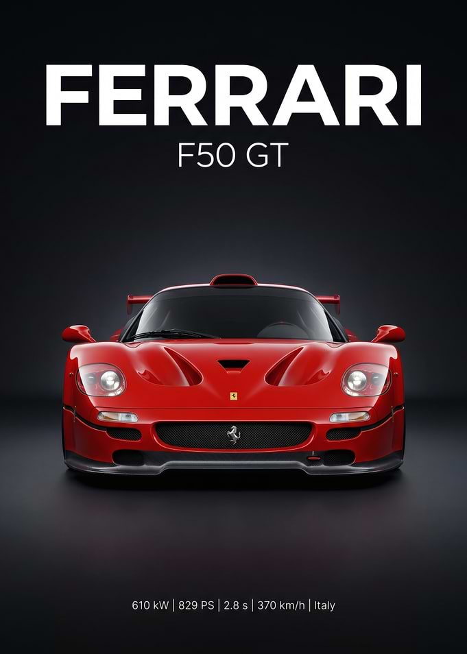 Ferrari F50 GT Poster