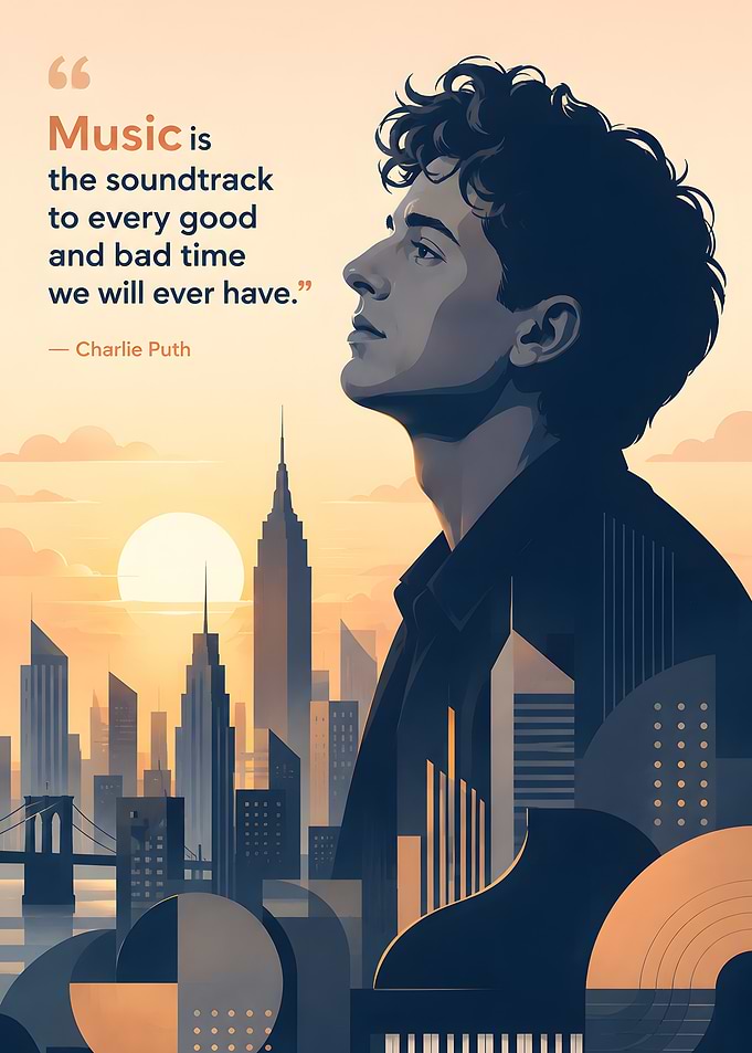 Charlie Puth Quote about Music