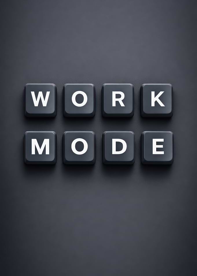 Work Mode Minimal Motivation Poster