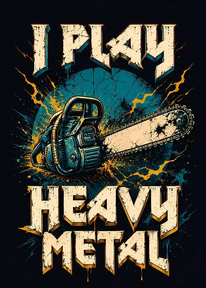 Chainsaw Heavy Metal T-shirt Design