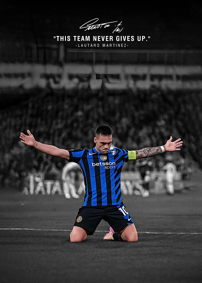 Lautaro Martinez celebrates a goal