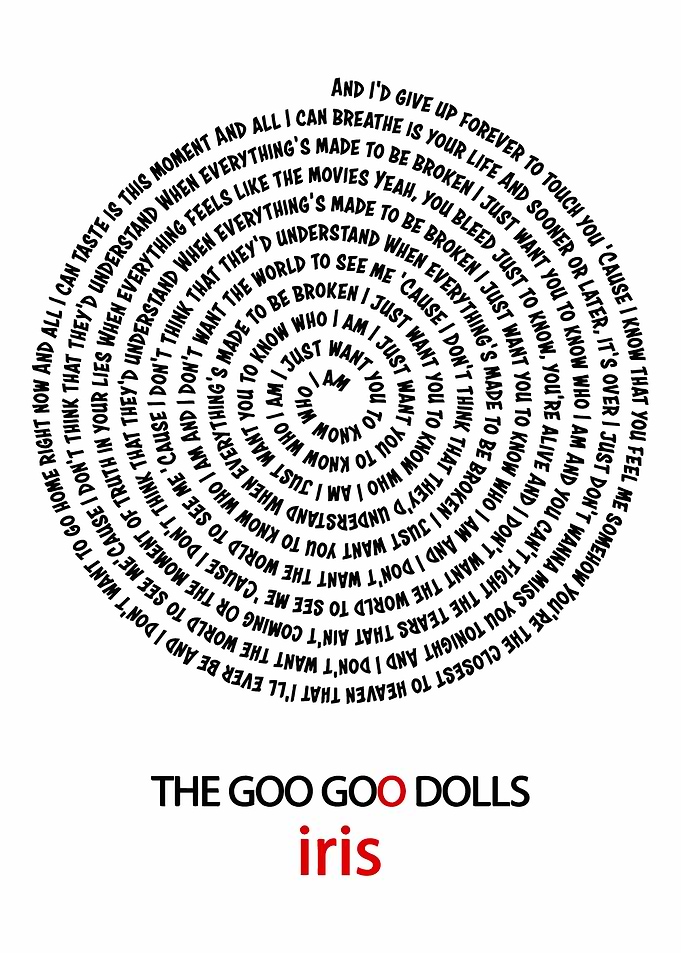 Goo Goo Dolls Iris Song Lyrics Art