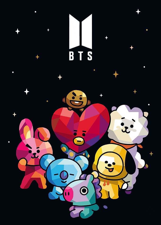 BTS BT21 Characters with Logo