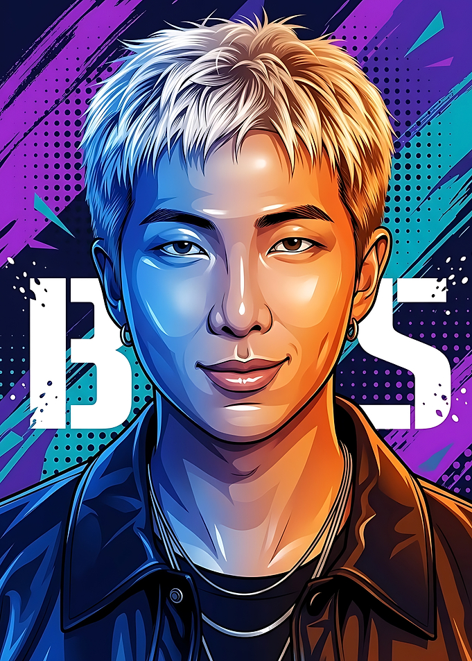 BTS RM Pop Art Portrait