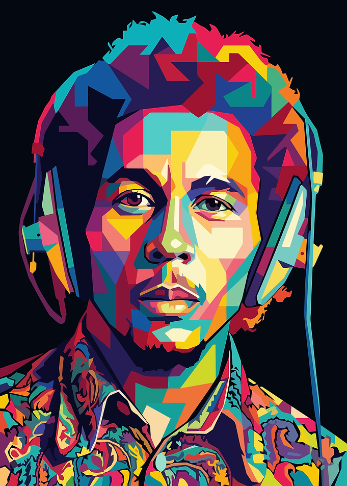 Bob Marley Pop Art Portrait