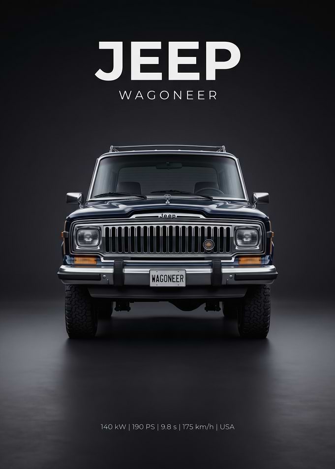 Jeep Wagoneer Retro Poster