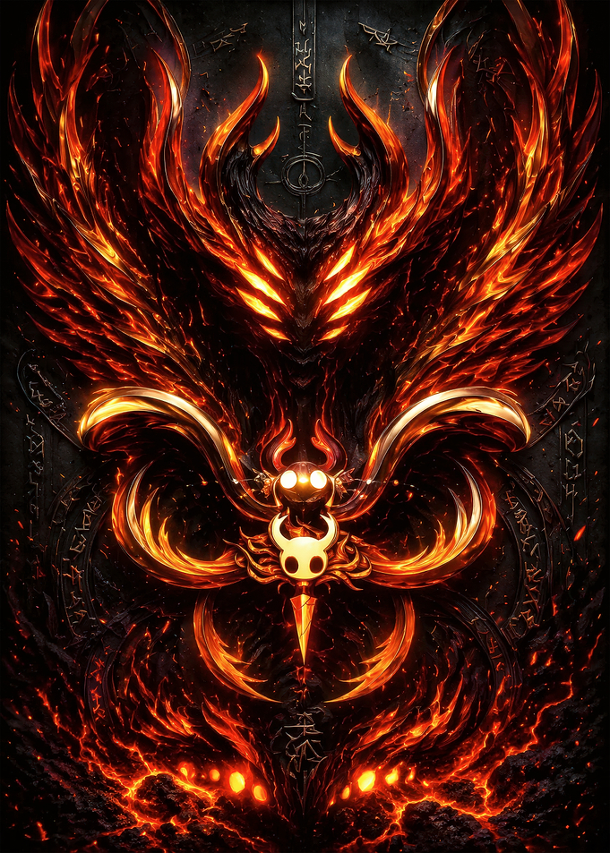Fiery Hollow Knight Fan Art