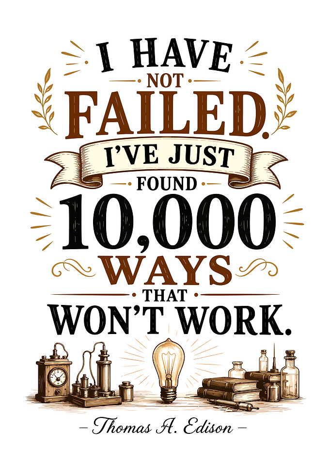 Thomas Edison Quote Poster
