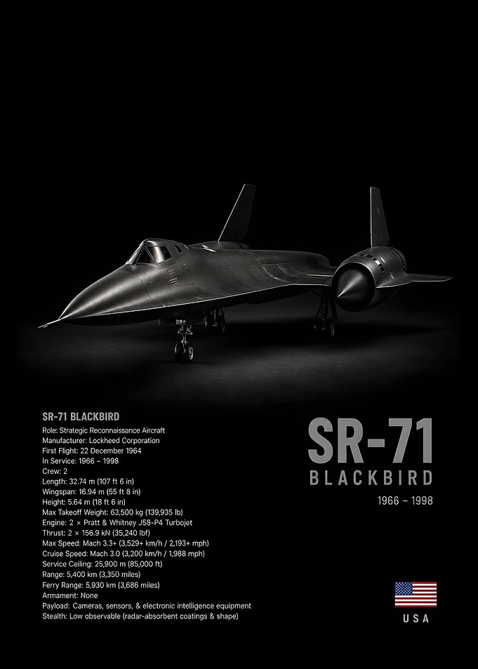 SR-71 Blackbird Aircraft Poster