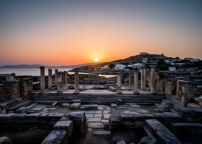 Ancient Ruins at Sunset