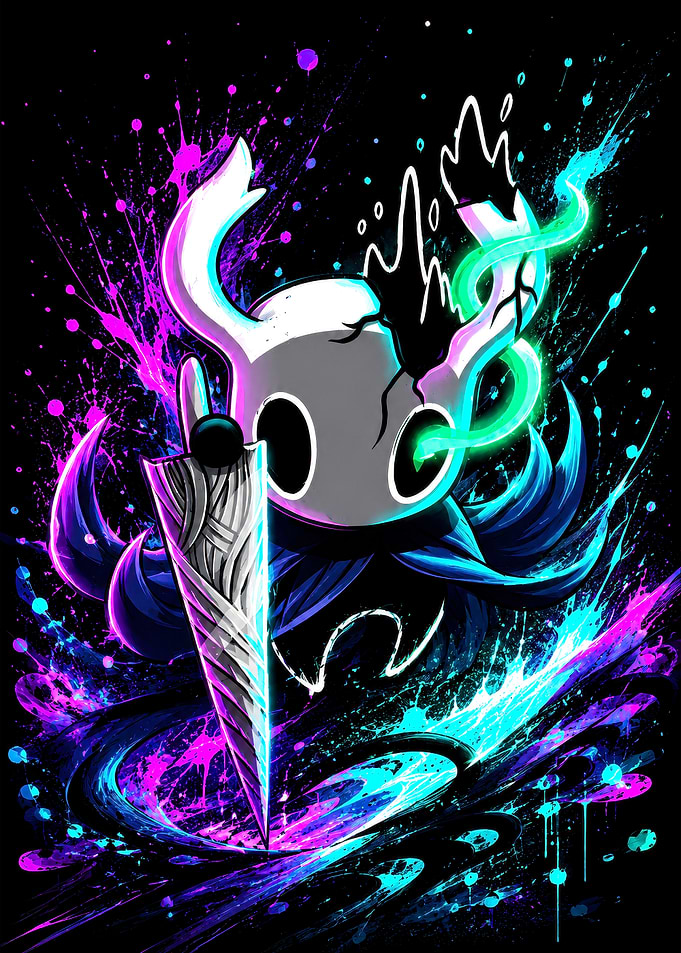 The Knight Splatter Art